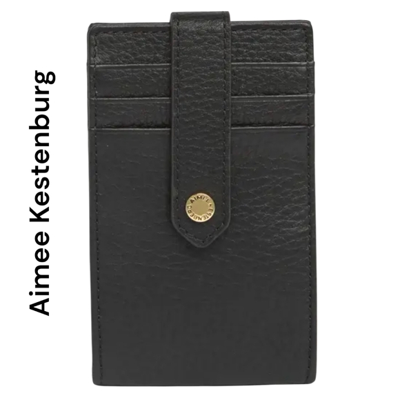 Nordstrom Accessories - Aimee Kestenberg | Women's Leather Card Holder Case Vittoria | Black | 5"x3"
